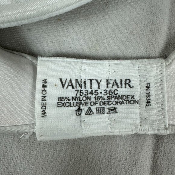 Vanity Fair 75345 Women's Light Gray Underwire Bra Size 36C Nylon/Spandex - Picture 5 of 5